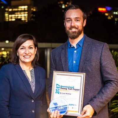 Science Minister Leeanne Enoch and Dr Lee Hickey